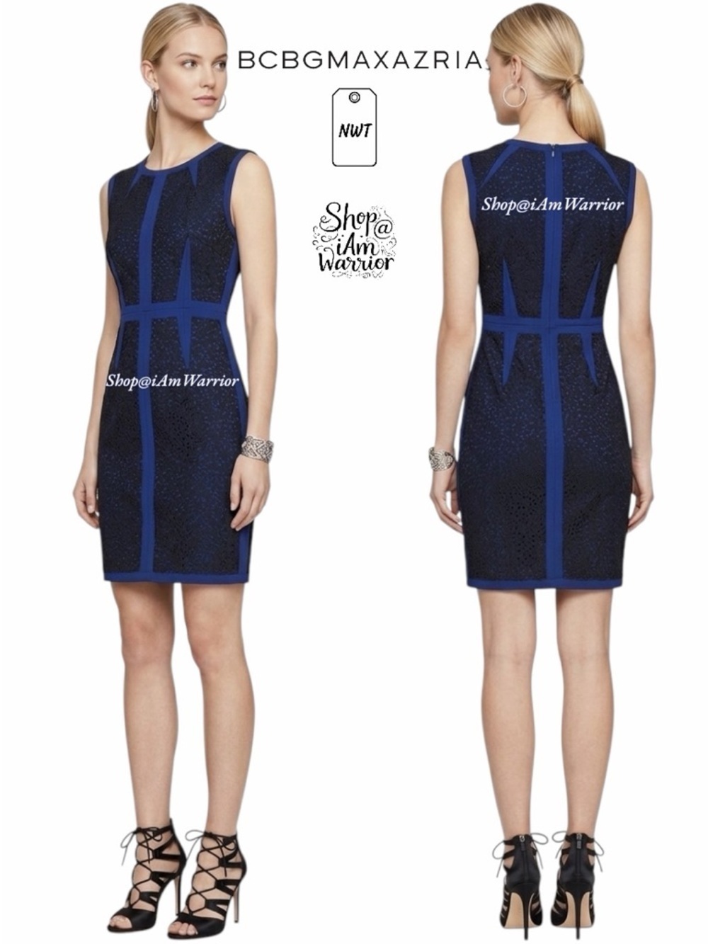 BCBGMaxAzria NWT lace color block sheath dress *shop@iamwarrior